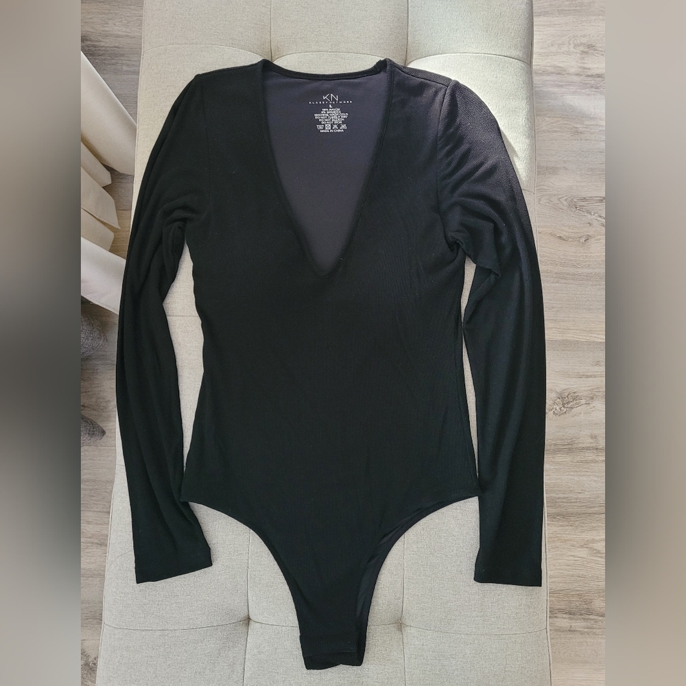Klassy Network Deep V Neck Bramisuit BLACK Large